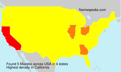 Surname Mazeke in USA Surname Mazeke in USA
