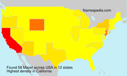 Surname Mazet in USA