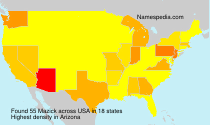Surname Mazick in USA Surname Mazick in USA