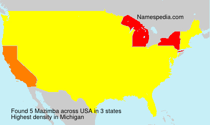 Surname Mazimba in USA Surname Mazimba in USA
