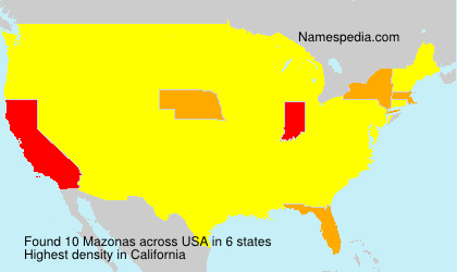 Surname Mazonas in USA Surname Mazonas in USA
