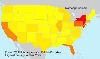 Surname Mazza in USA Surname Mazza in USA