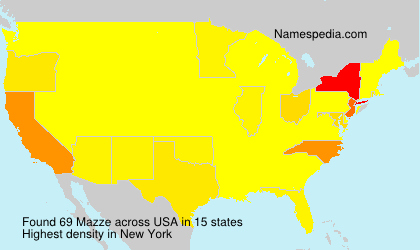Surname Mazze in USA Surname Mazze in USA