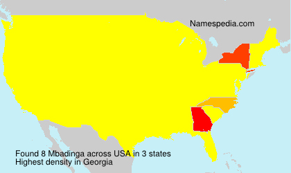 Surname Mbadinga in USA Surname Mbadinga in USA