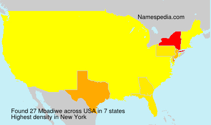 Surname Mbadiwe in USA Surname Mbadiwe in USA