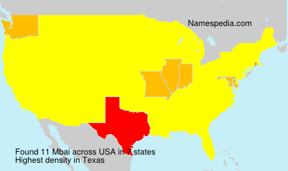 Surname Mbai in USA