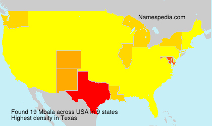 Surname Mbala in USA