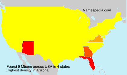 Surname Mbano in USA