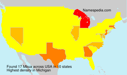 Surname Mbua in USA Surname Mbua in USA