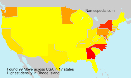 Surname Mbye in USA Surname Mbye in USA
