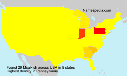 Surname Mcalkich in USA