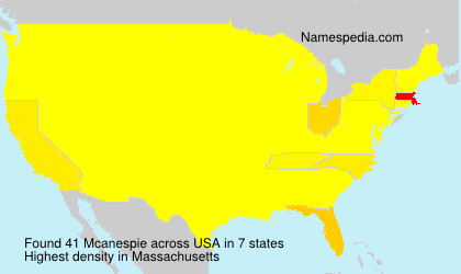 Surname Mcanespie in USA Surname Mcanespie in USA