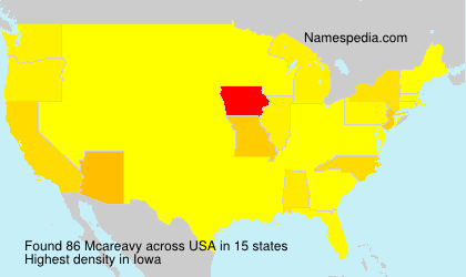 Surname Mcareavy in USA