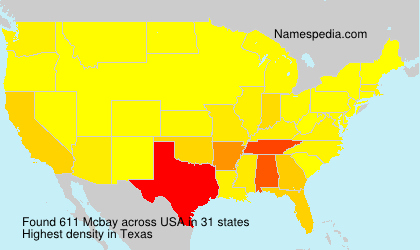 Surname Mcbay in USA Surname Mcbay in USA