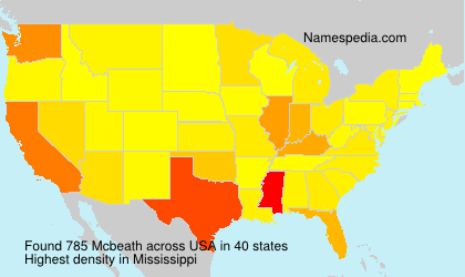Surname Mcbeath in USA Surname Mcbeath in USA