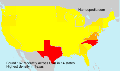 Surname Mccaffity in USA Surname Mccaffity in USA