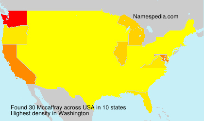 Surname Mccaffray in USA Surname Mccaffray in USA
