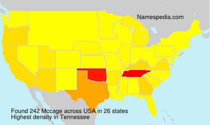 Surname Mccage in USA Surname Mccage in USA