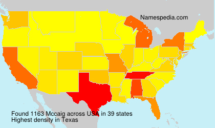 Surname Mccaig in USA Surname Mccaig in USA