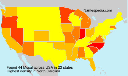 Surname Mccal in USA Surname Mccal in USA