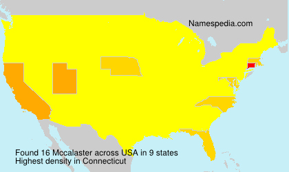 Surname Mccalaster in USA Surname Mccalaster in USA