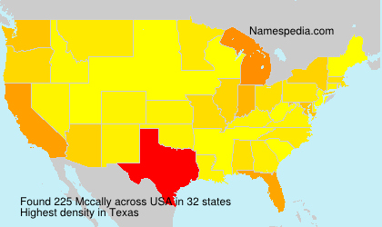 Surname Mccally in USA
