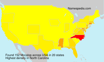 Surname Mccalop in USA Surname Mccalop in USA