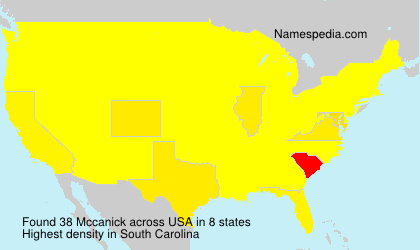 Surname Mccanick in USA Surname Mccanick in USA