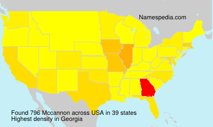 Surname Mccannon in USA Surname Mccannon in USA