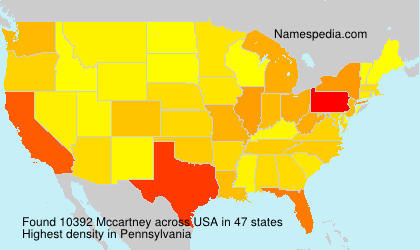 Surname Mccartney in USA