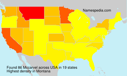 Surname Mccarvel in USA Surname Mccarvel in USA