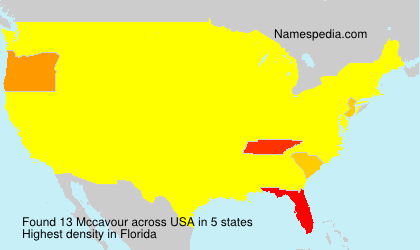 Surname Mccavour in USA Surname Mccavour in USA