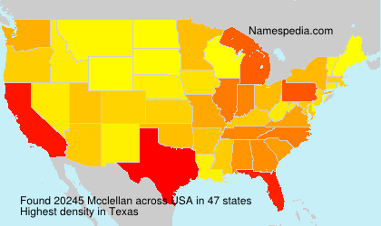 Surname Mcclellan in USA Surname Mcclellan in USA
