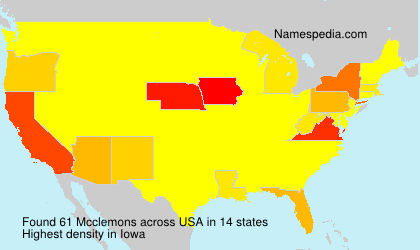 Surname Mcclemons in USA Surname Mcclemons in USA