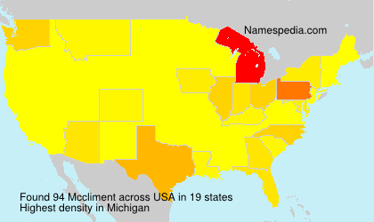 Surname Mccliment in USA Surname Mccliment in USA
