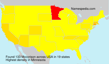 Surname Mccorison in USA Surname Mccorison in USA