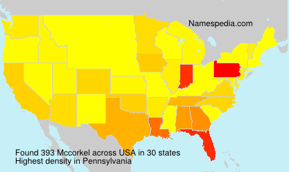 Surname Mccorkel in USA Surname Mccorkel in USA