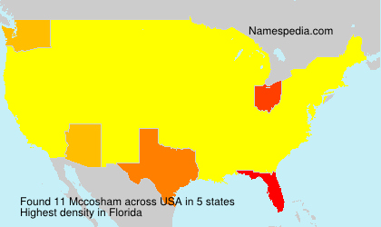 Surname Mccosham in USA Surname Mccosham in USA