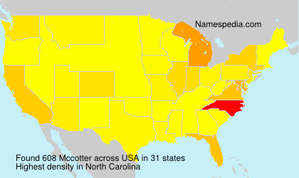 Surname Mccotter in USA Surname Mccotter in USA