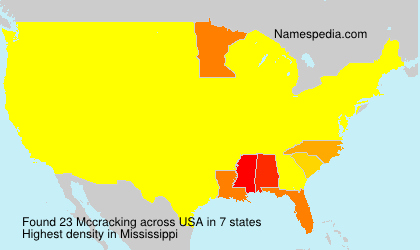 Surname Mccracking in USA Surname Mccracking in USA