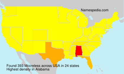 Surname Mccreless in USA Surname Mccreless in USA
