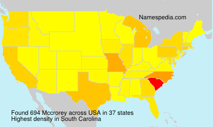 Surname Mccrorey in USA Surname Mccrorey in USA