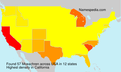 Surname Mceachren in USA Surname Mceachren in USA