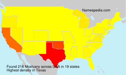 Surname Mcelvany in USA Surname Mcelvany in USA