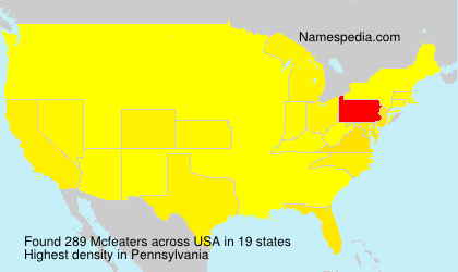 Surname Mcfeaters in USA Surname Mcfeaters in USA