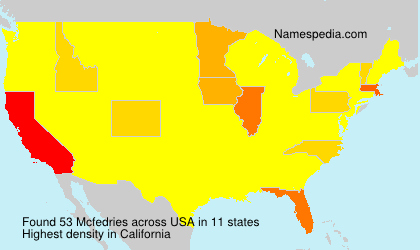 Surname Mcfedries in USA Surname Mcfedries in USA