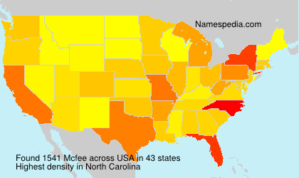 Surname Mcfee in USA Surname Mcfee in USA