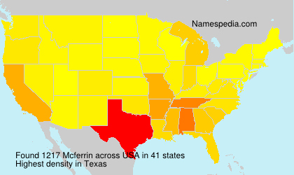 Surname Mcferrin in USA Surname Mcferrin in USA
