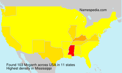 Surname Mcgarrh in USA Surname Mcgarrh in USA
