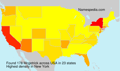 Surname Mcgetrick in USA Surname Mcgetrick in USA